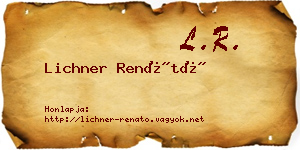 Lichner Renátó névjegykártya