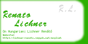 renato lichner business card